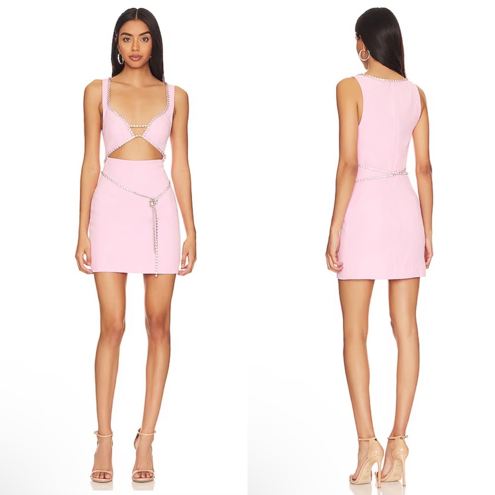 MAJORELLE Pink Cutout Dress